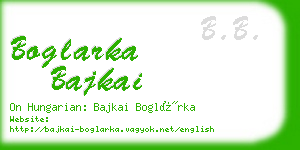 boglarka bajkai business card